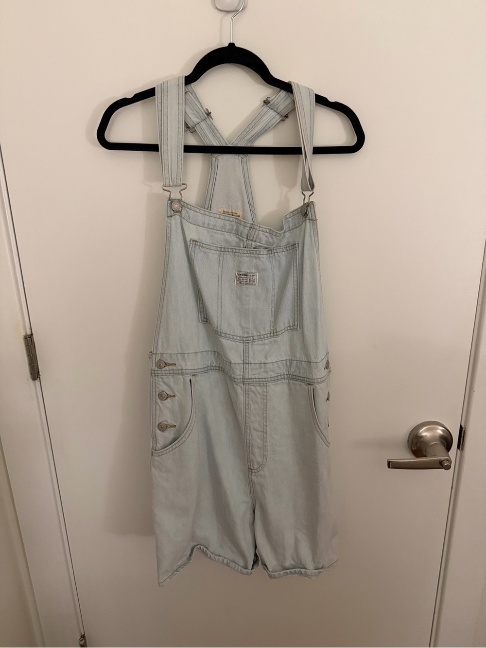 Light Wash Denim Short Overalls by Levi’s